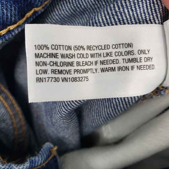 Universal Thread Cuffed Mid Rise 90s Baggy Jeans Womens Sz 10 Dark Wash Blue NEW - Picture 13 of 13